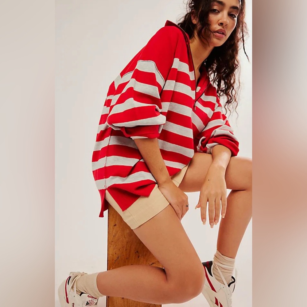 83-Free People Coastal Stripe Pullover